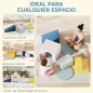 Juego de 8 Bloques de Espuma para Niños con Fundas de Terciopelo Lavables para Escalar y Gatear Multicolor
