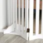 Barrera de Seguridad para Perros Plegable 155 cm Valla para Perros Medianos de 3 Paneles con Pies Extraíbles Blanco