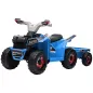 Quad Eléctrico para Niños con Remolque 6V Quad para Niños de 18-36 Meses con Velocidad 2,5 km/h 6 Ruedas Azul Quad Eléctrico para Niños con Remolque 6V Quad para Niños de 18-36 Meses con Velocidad 2,5 km/h 6 Ruedas Azul