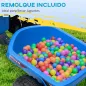 Quad Eléctrico para Niños con Remolque 6V Quad para Niños de 18-36 Meses con Velocidad 2,5 km/h 6 Ruedas Azul
