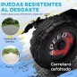 Quad Eléctrico para Niños con Remolque 6V Quad para Niños de 18-36 Meses con Velocidad 2,5 km/h 6 Ruedas Azul