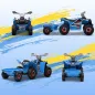 Quad Eléctrico para Niños con Remolque 6V Quad para Niños de 18-36 Meses con Velocidad 2,5 km/h 6 Ruedas Azul
