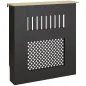 Cubre Radiadores 78x19x81 cm Cubierta para Radiador Diseño Moderno de Listones y Nido de Abeja Negro