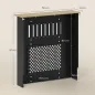 Cubre Radiadores 78x19x81 cm Cubierta para Radiador Diseño Moderno de Listones y Nido de Abeja Negro