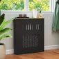 Cubre Radiadores 78x19x81 cm Cubierta para Radiador Diseño Moderno de Listones y Nido de Abeja Negro