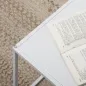 Juego de 2 Mesas Nido Mesas de Centro para Salón Cuadradas Material de Acero Grande 40 cm Pequeña 35 cm Blanco