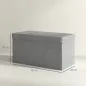 Baúl de Almacenaje para Dormitorio Plegable 84L Tapizado de Lino Sintético con Tapa para Salón 76x38x38 cm Gris Claro