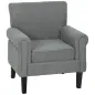 Butaca de Salón Tapizada en Tela Sillón Relax con Reposabrazos Asiento Extraíble para Dormitorio 79x72,5x88 cm Gris