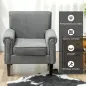 Butaca de Salón Tapizada en Tela Sillón Relax con Reposabrazos Asiento Extraíble para Dormitorio 79x72,5x88 cm Gris