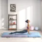 Colchoneta Gimnasia Plegable de Grosor 5 cm con Asas de Transporte para Yoga Aeróbic 180x60x5 cm Azul Degradado