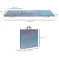 Colchoneta Gimnasia Plegable de Grosor 5 cm con Asas de Transporte para Yoga Aeróbic 180x60x5 cm Azul Degradado