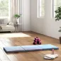 Colchoneta Gimnasia Plegable de Grosor 5 cm con Asas de Transporte para Yoga Aeróbic 180x60x5 cm Azul Degradado