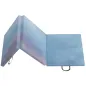 Colchoneta Gimnasia Plegable de Grosor 5 cm con Asas de Transporte para Yoga Aeróbic 180x60x5 cm Azul Degradado
