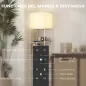 Lámpara de Pie con Estantes Temperaturas de Color Ajustable 3000K-6500K Control Remoto Bombilla E27 Blanco