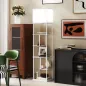 Lámpara de Pie con Estantes Temperaturas de Color Ajustable 3000K-6500K Control Remoto Bombilla E27 Blanco