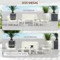 Conjunto de Jardín de 5 Piezas con Sofá de 2 Plazas Sillones y Mesas Diseño de Lamas Polipropileno Impermeable Anti-UV Conjunto de Jardín de 5 Piezas con Sofá de 2 Plazas Sillones y Mesas Diseño de Lamas Polipropileno Impermeable Anti-UV