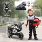 Moto Eléctrica para Niños 6V con Ruedas de Apoyo Música Faro para Niños de 18-36 Mesas Blanco Moto Eléctrica para Niños 6V con Ruedas de Apoyo Música Faro para Niños de 18-36 Mesas Blanco