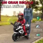 Moto Eléctrica para Niños 6V con Ruedas de Apoyo Música Faro para Niños de 18-36 Mesas Blanco