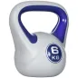 Pesa Rusa 6 kg Revestimiento de PU y Relleno de Arena para Entrenamiento de Fuerza 20x13x22 cm Violeta y Gris