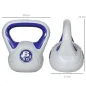 Pesa Rusa 6 kg Revestimiento de PU y Relleno de Arena para Entrenamiento de Fuerza 20x13x22 cm Violeta y Gris