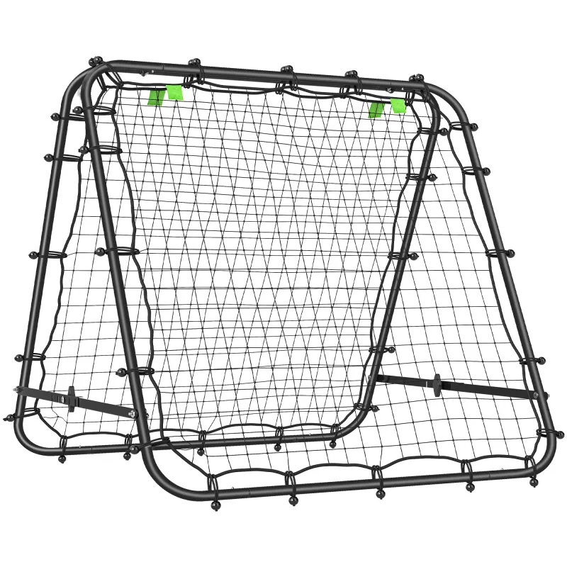 Red de Rebote Plegable con Ángulo Ajustable para Entrenamiento de Fútbol Béisbol y Tenis 100x95x90 cm Negro