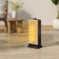 Calefactor Cerámico Eléctrico Cerámico 2000 W con Oscilación Termostato Ajustable y 3 Modos 18x15x40,5 cm Negro