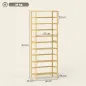 Estantería de Bambú de 6 Niveles Librería para Espacios Pequeños Baño Sala de Estar y Cocina Natural