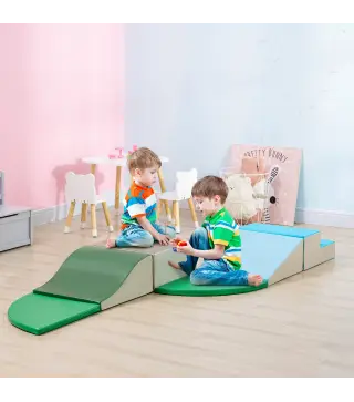 Juego de 6 Bloques de Espuma para Niños de 12-36 Meses Juguete Educativo de Construcción 150x100x24 cm Multicolor