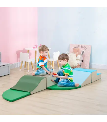 Juego de 6 Bloques de Espuma para Niños de 12-36 Meses Juguete Educativo de Construcción 150x100x24 cm Multicolor