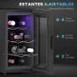Vinoteca 8 Botellas con Doble Refrigeración Termoeléctrica Temperatura Ajustable 8-18℃ Puerta de Vidrio Negro