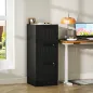 Mueble Archivador con 3 Cajones Cajonera para Escritorio con Cerraduras Carpetas para A4 y Carta 40x40x101 cm Negro