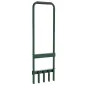 Aireador de Césped Manual con 5 Púas Huecas Mango Antideslizante Herramienta de Perforación de Césped Verde Oscuro