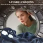 Manta Eléctrica de Coralina 180x130 cm 10 Niveles de Temperatura Temporizador Lavar a Máquina Pantalla LED Azul
