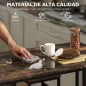 Mesa Alta de Cocina con 4 Taburetes Industrial Reposapiés Ahorro de Espacio para Espacios Reducidos Marrón Rústico
