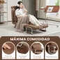 Sillón Cama Individual 2 en 1 Sofá Cama Plegable con Respaldo Ajustable y Cojín para Sala Dormitorio 65x69x80 cm Marrón