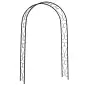 Arco de Jardín de Acero para Rosas y Plantas Trepadoras Arco de Boda para Plantas y Decoraciones 125x37x230 cm Negro