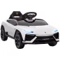 Coche Eléctrico para Niños de +3 Años con licencia Lamborghini Batería 12V Mando a Distancia 2,4 G Motor Doble Blanco
