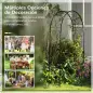 Arco de Jardín de Acero para Rosas y Plantas Trepadoras Arco de Boda para Plantas y Decoraciones 125x37x230 cm Negro