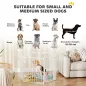 Barrera para Perros Plegable Valla para Mascotas de 6 Paneles Puerta con Cierre Doble para Escalera Pasillo Blanco