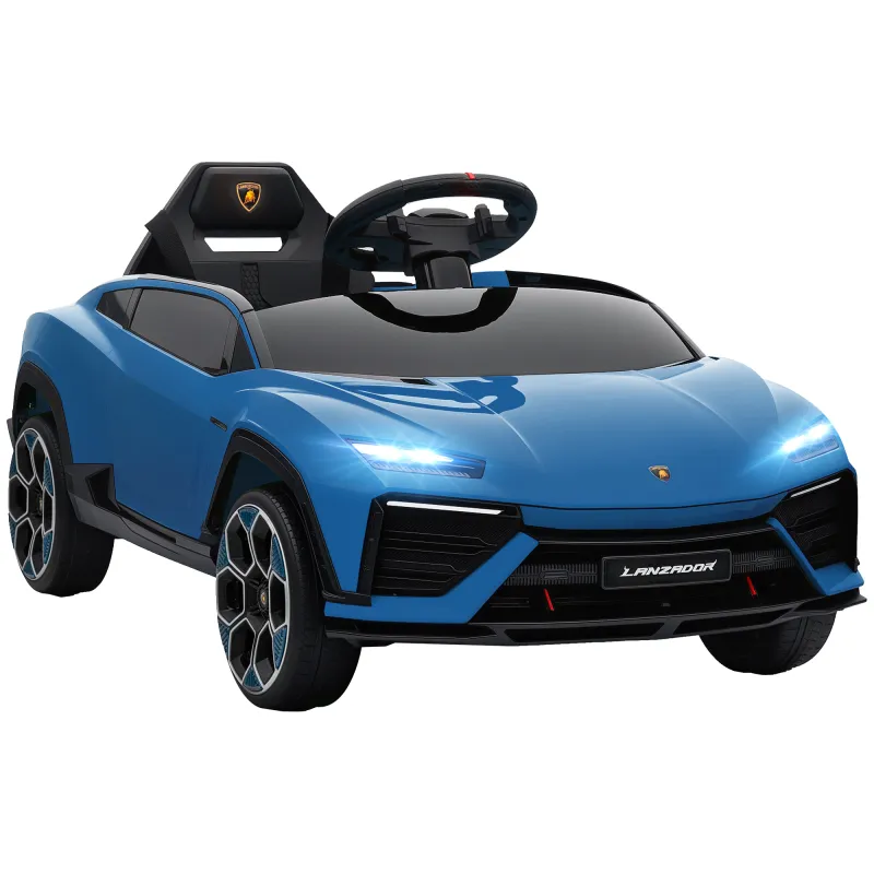 Coche Eléctrico para Niños de +3 Años con licencia Lamborghini Batería 12V Mando a Distancia 2,4 G Motor Doble Azul Coche Eléctrico para Niños de +3 Años con licencia Lamborghini Batería 12V Mando a Distancia 2,4 G Motor Doble Azul
