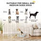 Barrera para Perros Plegable Valla para Mascotas de 8 Paneles Puerta con Cierre Doble para Escalera Pasillo Blanco