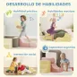 Juego de 7 Bloques de Espuma para Niños con Fundas de Pana Lavables para Escalar y Gatear Multicolor