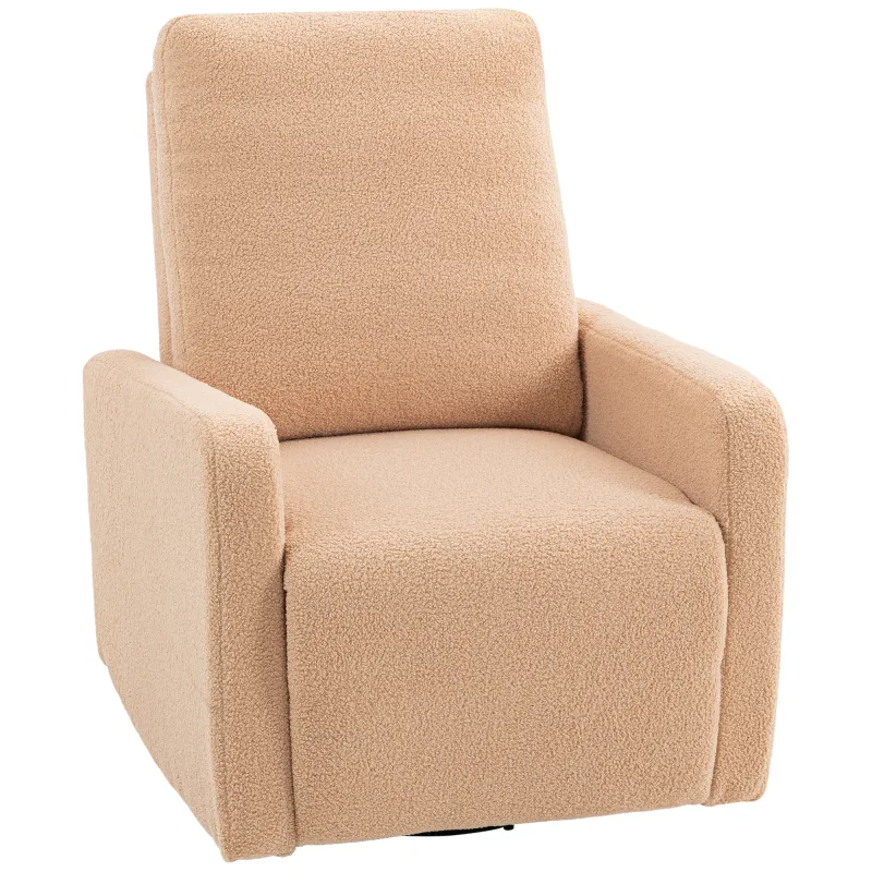 Sillón Relax Reclinable Manual hasta 135º con Reposabrazos Reposapiés Acolchado Grueso Función de Balanceo 360° Marrón Sillón Relax Reclinable Manual hasta 135º con Reposabrazos Reposapiés Acolchado Grueso Función de Balanceo 360° Marrón