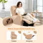 Sillón Relax Reclinable Manual hasta 135º con Reposabrazos Reposapiés Acolchado Grueso Función de Balanceo 360° Marrón