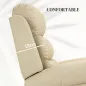 Sillón Relax Reclinable Eléctrico Levanta Personas con Masaje Vibratorio y Calor Control Remoto Crema