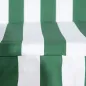 Columpio Balancín de Jardín de 3 Plazas con Cojín Techo Ajustable y Marco de Acero 172x110x153 cm Rayas Verde y Blanco