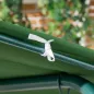 Columpio Balancín de Jardín de 3 Plazas con Cojín Techo Ajustable y Marco de Acero 172x110x153 cm Rayas Verde y Blanco