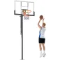 Canasta de Baloncesto Exterior en el Suelo Altura Ajustable 230-375 cm con Soporte Tablero Irrompible 120 cm Aro Ø48 cm Canasta de Baloncesto Exterior en el Suelo Altura Ajustable 230-375 cm con Soporte Tablero Irrompible 120 cm Aro Ø48 cm