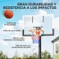 Canasta de Baloncesto Exterior en el Suelo Altura Ajustable 230-375 cm con Soporte Tablero Irrompible 120 cm Aro Ø48 cm