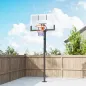 Canasta de Baloncesto Exterior en el Suelo Altura Ajustable 230-375 cm con Soporte Tablero Irrompible 120 cm Aro Ø48 cm